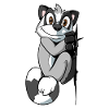 Funny cartoon skunk