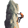 Climber on the rock face