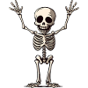 Funny Halloween skeleton