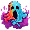 Bunter Halloween Geist