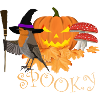 Robin Bird Birdwatcher Halloween Spooky