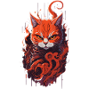 Cat Tabby Ninja Gloomy Evil Grim Apparel