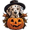 Funny Dalmertine Halloween Design
