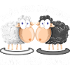 Loin des cons près des moutons humour mouton