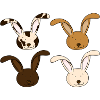 Four Cute Bunnies