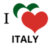 ICH LIEBE ITALIEN Typografie-Logo-Design