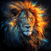 Lion with magnificent mane