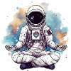 Astronaut Meditation Space Lovers