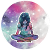 Yoga Pose Galaxy Pattern