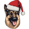 German Shepherd Santa