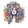 Colorato design hippie degli anni '70