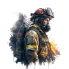 Feuerwehrmann im Einsatz