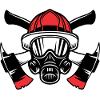 Äxte und Helm