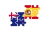Nouvelle-Zélande Espagne Drapeau Nouvelle-Zélande