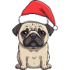 Christmas Pug Dog Lover