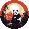 Panda asiatisches Logo