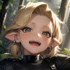 Anime Mädchen mit blondem Haar