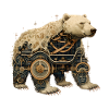 Un gros ours polaire au look steampunk