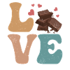 Tablette de chocolat LOVE