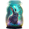 A rabbit in a jar