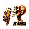 Birthday Beer Drinking Skeleton