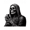 Birthday Wine Drinking Skeleton
