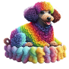 Regenbogen Pudel