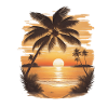 Sunset Serenity: Beach Scene