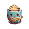 Koffein-Glückseligkeit: Süße Kaffeetasse