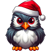 Xmas Vogel mit Weihnachtsmütze