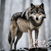Stay Fearless - Wolf Design