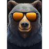 Bär mit Sonnenbrille