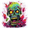 Zombie Head Griezelige Halloween Zombie Hunter Ondoden