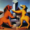 Abstract dogs