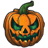 Zucca di Halloween Smorfia faccia Occhi spaventosi