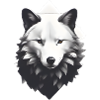 Black white wolf art