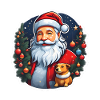 Christmas Santa and dog