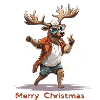 Merry Christmas Cool Reindeer Design