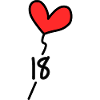 18. 18 ÅR GAMMEL. 18 års jubilæum. FØDSELSDAG 18 ÅR.