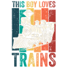 This boy loves trains
