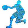 Basketball,Blue Graffiti, Basketteur