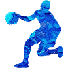 Basketball,Blue Graffiti, Basketteur
