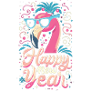 Bonne année avec Flamingo Charm