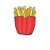 Frites amusantes Frites drôles