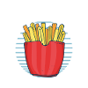 Frites amusantes Frites drôles