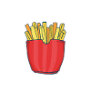 Frites amusantes Frites drôles