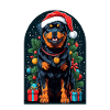 Drôle de Rottweiler avec Noël