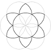 Fleur abstraite en mandala