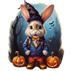Illustration à motif Halloween Bunny