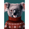 Koala im Weihnachtspullover